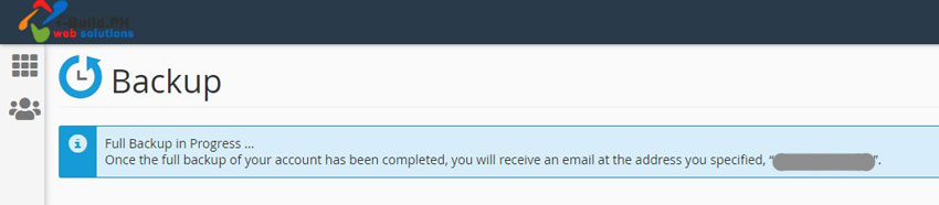 Run a full backup in cPanel